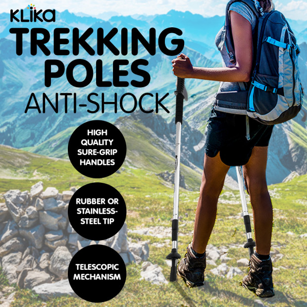 Pair Anti-Shock Trekking Hiking poles  Image 2