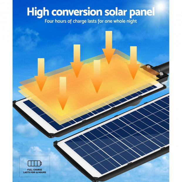 LED Solar Street Flood Sensor Remote Outdoor Garden Lamp Lights 120W Image 5