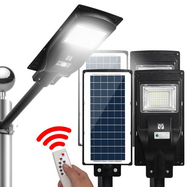 Set of 2 LED Solar Lights Street Flood Sensor Outdoor Garden Light 90W