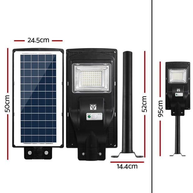 Set of 2 LED Solar Lights Street Flood Sensor Outdoor Garden Light 90W Image 2