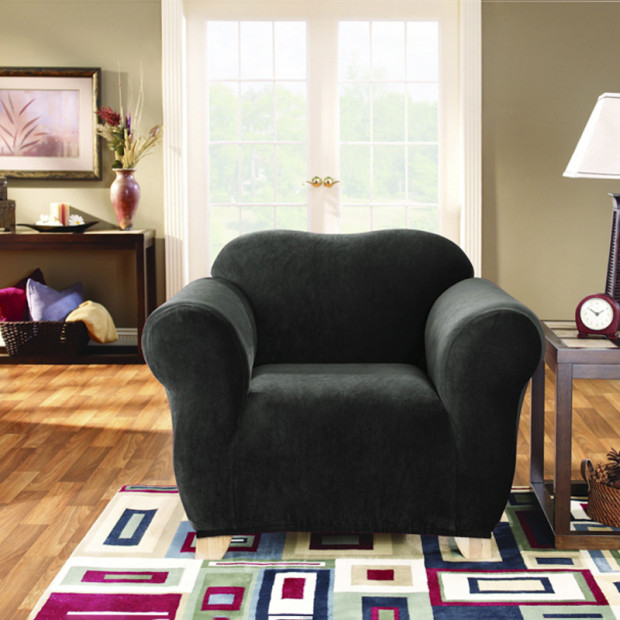 Sure Fit Armchair Pearson Sofa Cover - Ebony