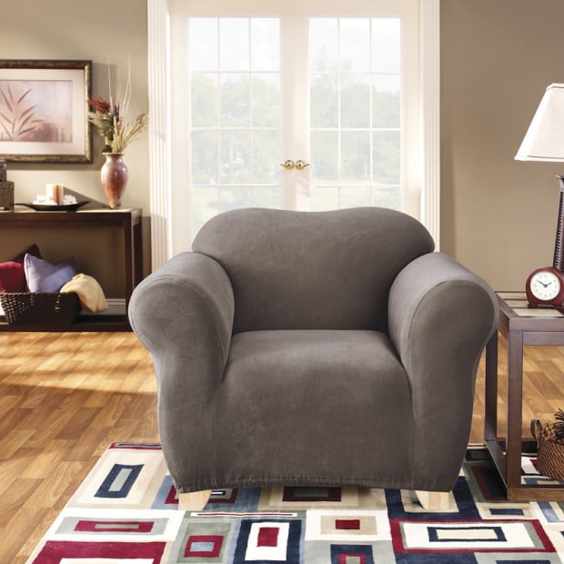 Sure Fit Armchair Pearson Sofa Cover - Taupe
