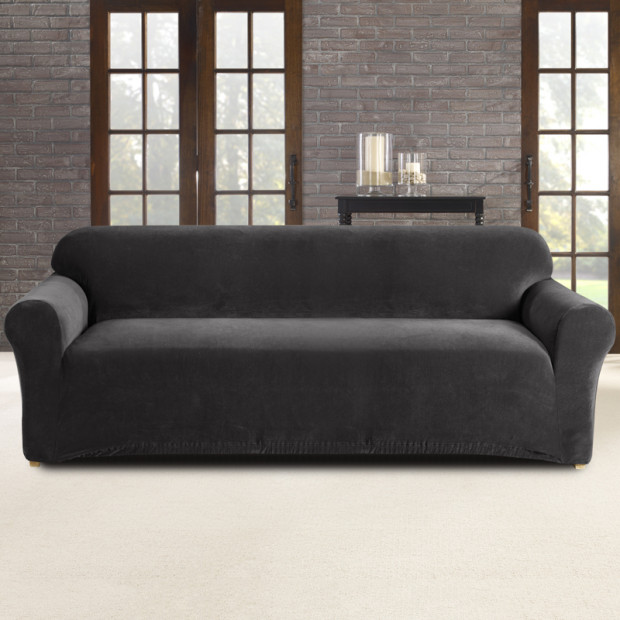 Sure Fit 3 Seater Pearson Sofa Cover - Ebony