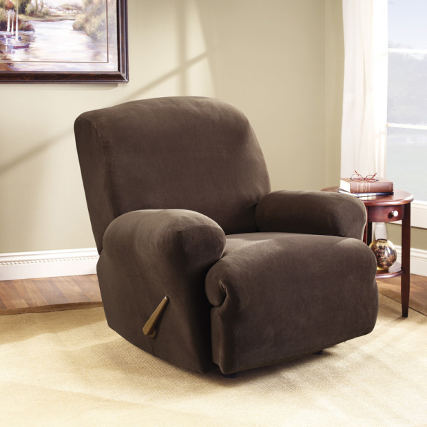 Sure Fit Recliner Pearson Cover - Coffee