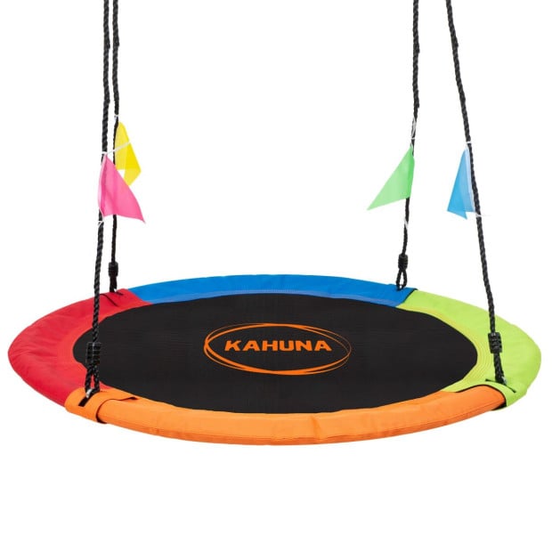 Kahuna Kids 1.2m Tree Saucer Swing Set Round with Hanging Straps 400kg Capacity Image 2