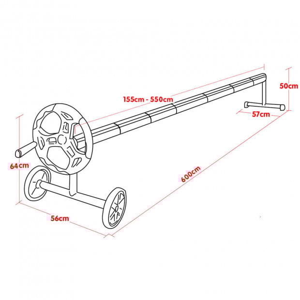 Adjustable Swimming Pool Cover Roller upto 5.5m Image 7