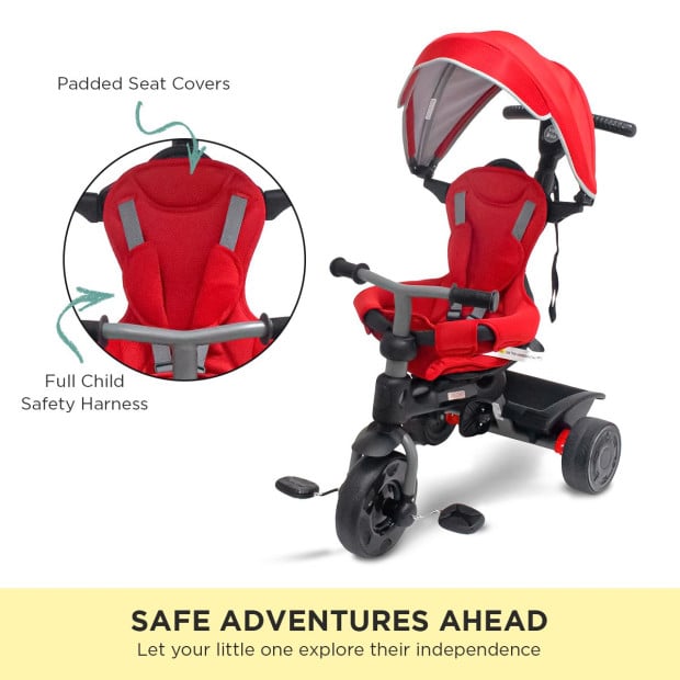 Veebee Explorer 3-Stage Kids Trike with Canopy - Red Image 5