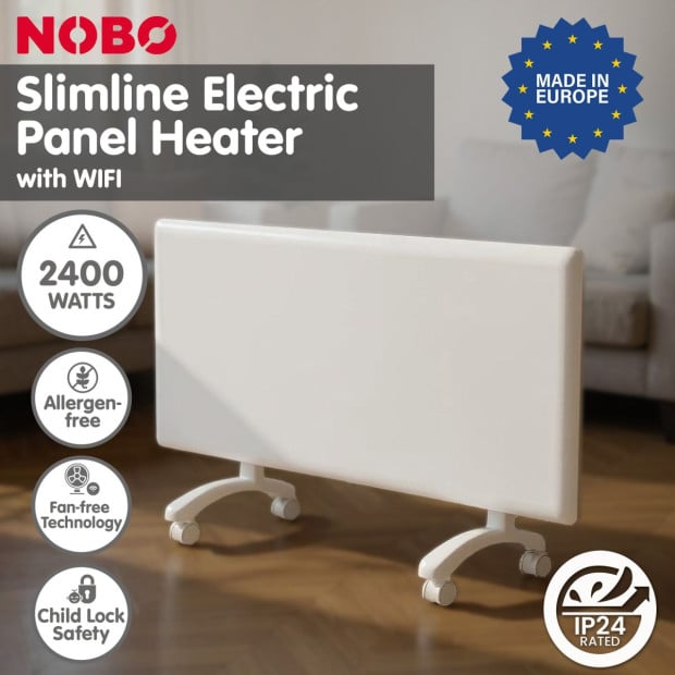 Nobo 2400W Slimline Wi-Fi Electric Panel Heater - Refurbished