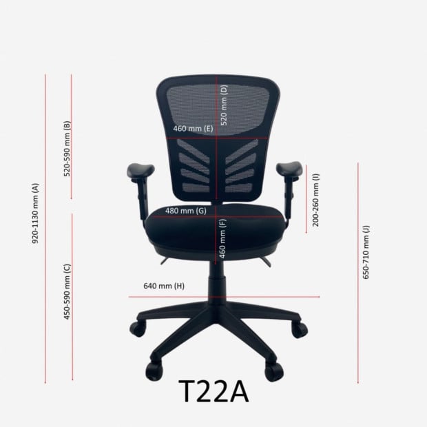 ASTRO AFRDI Mesh Office Task Chair Excellent Lumbar Support & Perfect Base Image 5