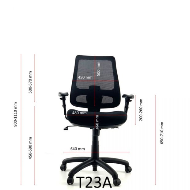 VELOX MIDNIGHT Mesh Office Task Chair Bump Seat Comfort & Perfect Base Image 5