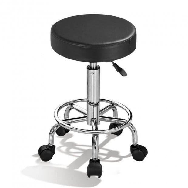 2x Swivel Salon Barstool Hairdressing Stool Barber Chair - Black