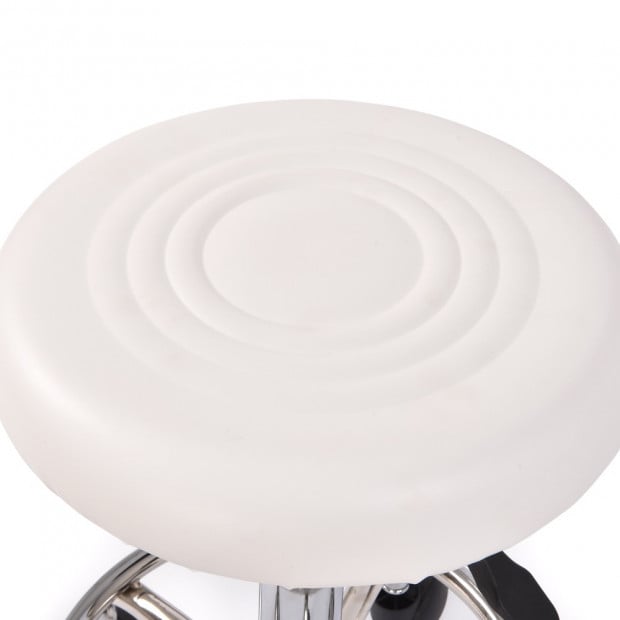 Hairdressing Salon Hydraulic Stool Barber Swivel White Image 3