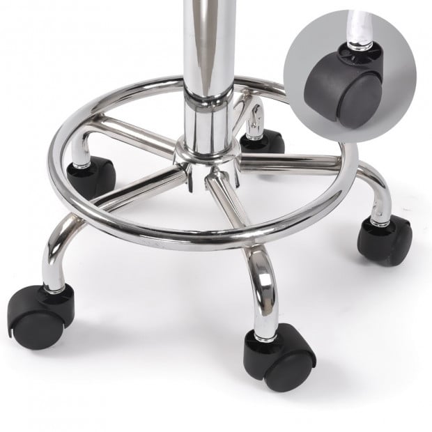 Hairdressing Salon Hydraulic Stool Barber Swivel White Image 4
