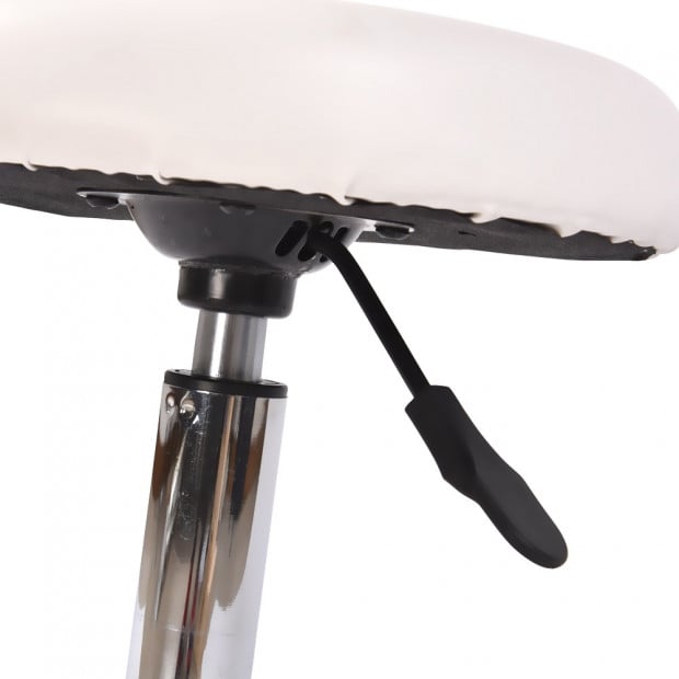 Hairdressing Salon Hydraulic Stool Barber Swivel White Image 5