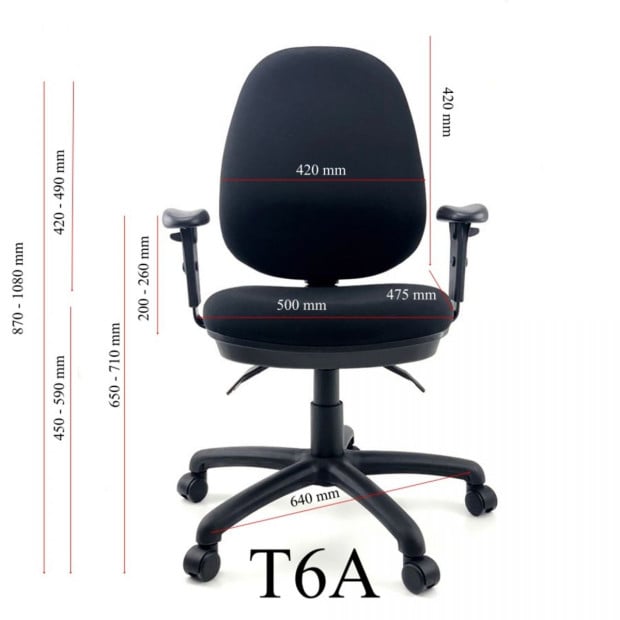 DURO AFRDI High Back Office Task Chair Posture Support Image 5