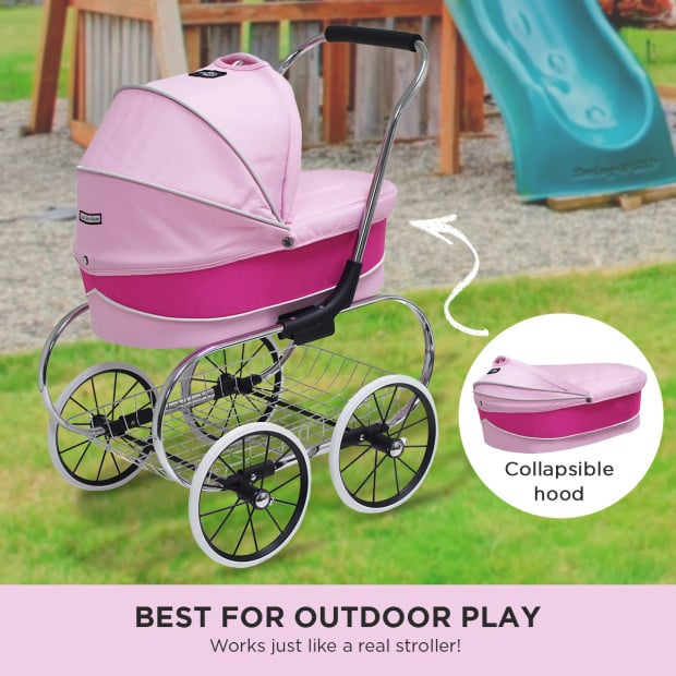 Valco Baby Princess Doll Stroller - Hot Pink Image 7