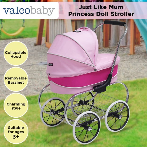 Valco Baby Princess Doll Stroller - Hot Pink Image 2