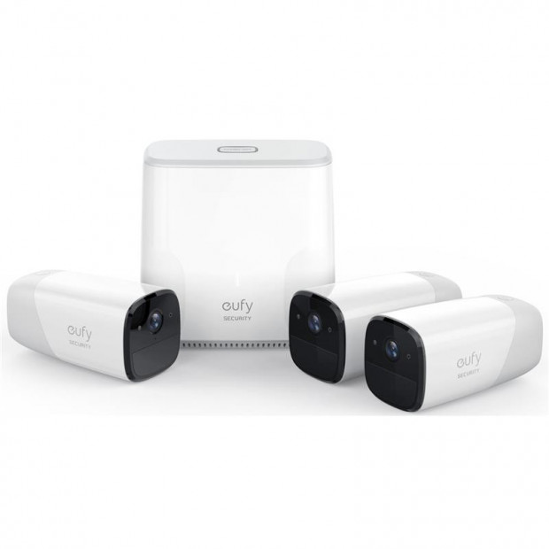 Eufy Wire-Free HD Security Cam with Home Base Kit with 3 Cameras