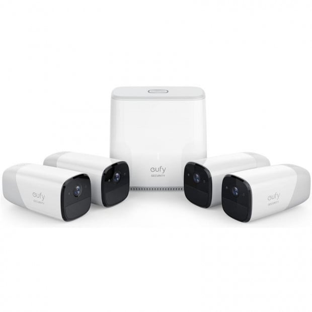 Eufy Wire-Free HD Security Cam with Home Base Kit with 4 Cameras