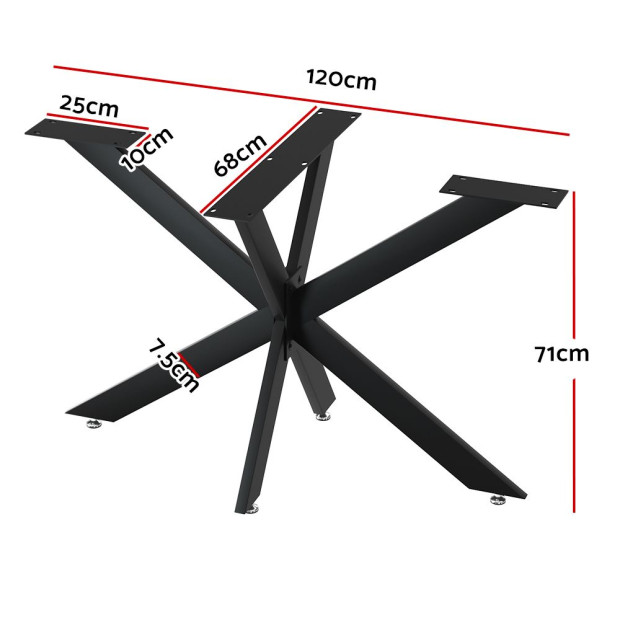 Starburst Table Legs Coffee Dining Table Legs Diy Metal Leg 120x68cm