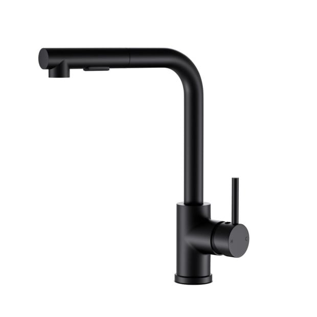 Kitchen Mixer Tap Pull Out 2 Mode Sink Basin Faucet Swivel Wels Black