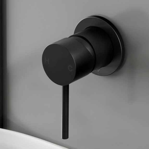 Bathroom Mixer Shower Wall Tap Faucet Basin Sink Bathtub Brass Black Image 8
