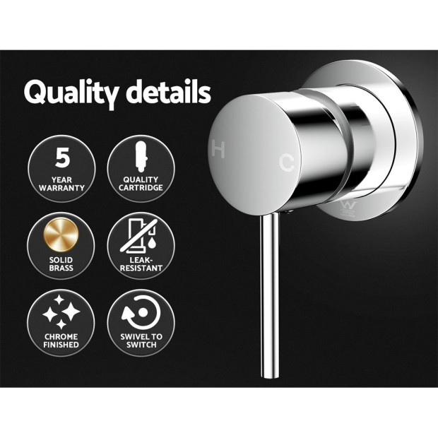 Bathroom Mixer Shower Wall Tap Faucet Basin Sink Bathtub Brass Chrome Image 5
