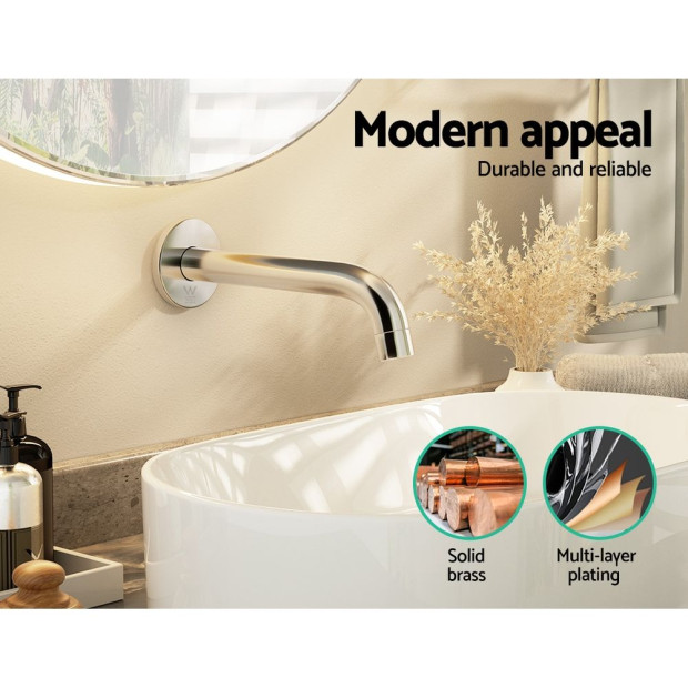 Bathroom Spout Wall Mounted Faucet Basin Sink Laundry Bathtub Chrome Image 5
