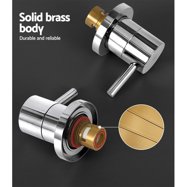 Bathroom Tap Shower Twin Tap Faucet Basin Sink Bath Swivel Chrome Image 6