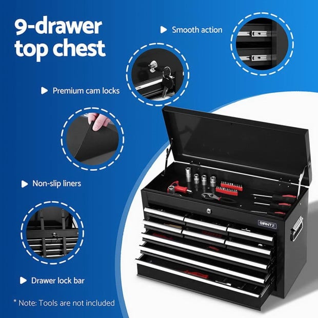 Tool Chest Trolley 12 Drawers Storage Cabinet Toolbox Image 3