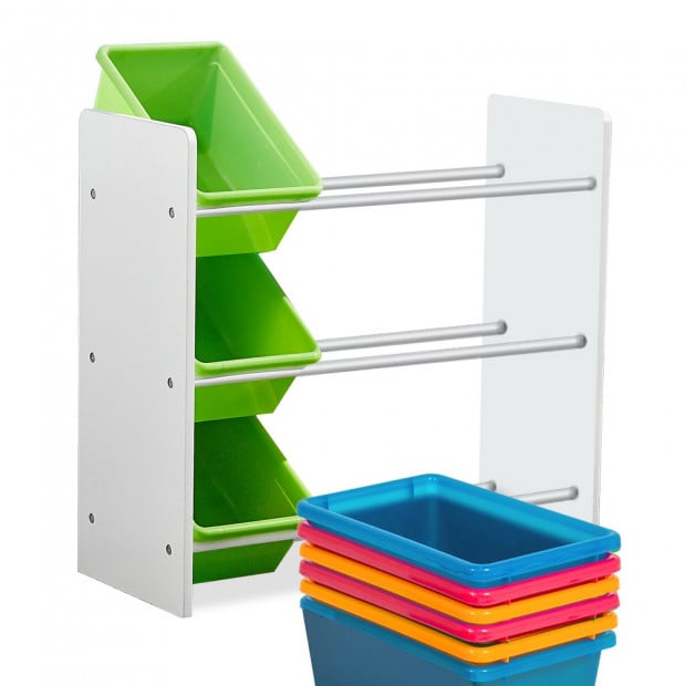 3-tier Kids Toy Organiser 9 Bins Image 5