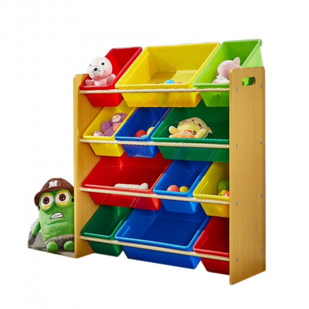 4-tier Kids Toy Organiser 12 Bins