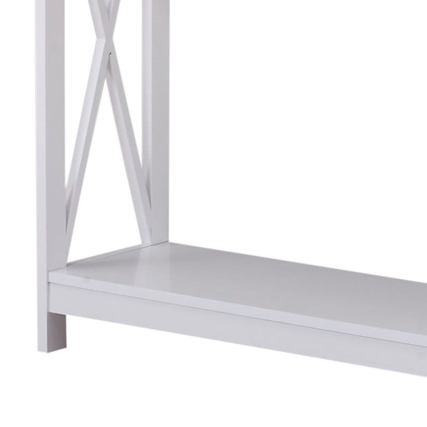 Sarantino Isla X-Frame Console Table in White Image 7