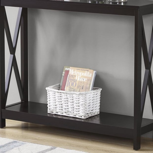 Sarantino Isla X-Frame Console Table - Black Image 5