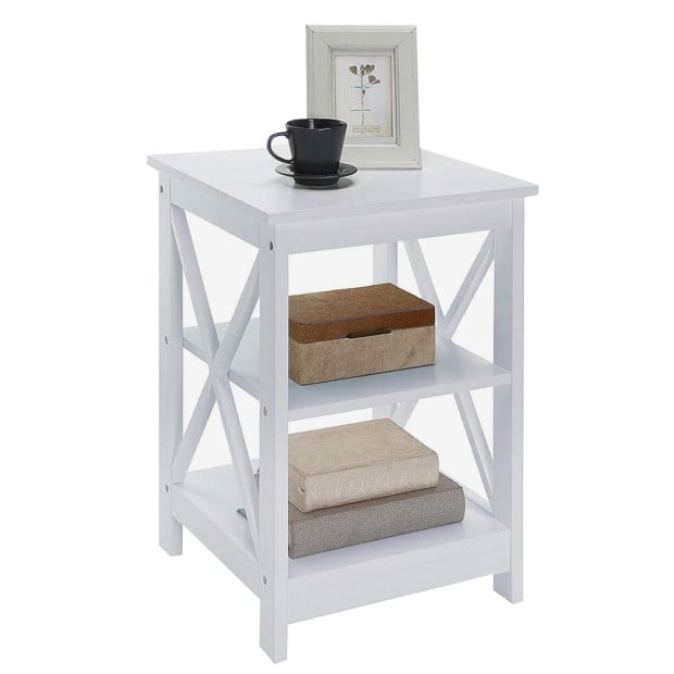 Sarantino Orson 2-Tier Bedside Table - White Image 6