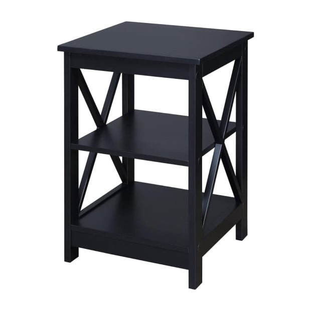 Sarantino Orson 2-Tier Bedside Table - Black Image 3