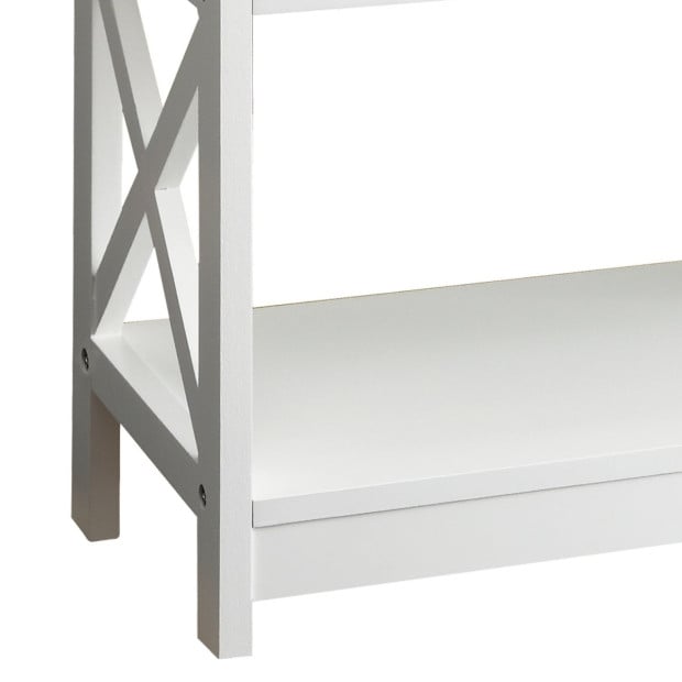 Sarantino Eloise Cross Console Table - White Image 7