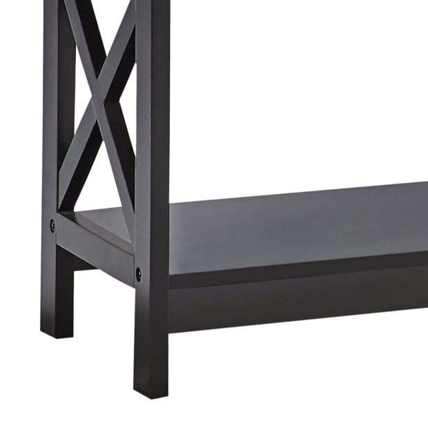 Sarantino Eloise Cross Console Table - Black Image 7