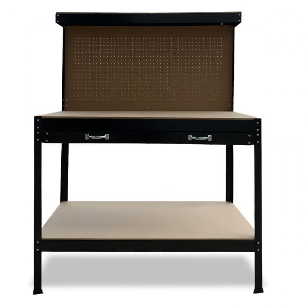 2-Layer Work Bench Garage Storage Table Tool Shop Shelf Image 7