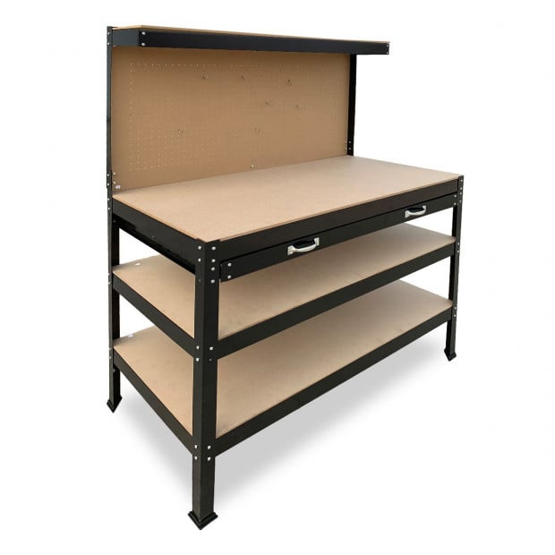 3-Layered Work Bench Garage Storage Table Tool Shop Shelf Image 7