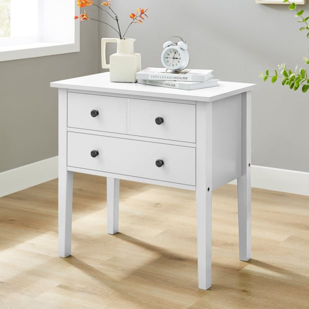 Sarantino Sven Bedside Table Night Stand - White Image 9