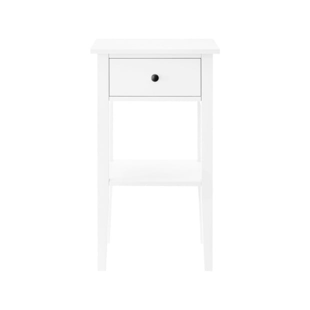 Sarantino Rue Bedside Table in White Image 3