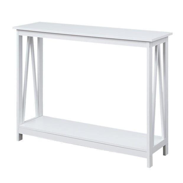 Sarantino Grace A-Frame Console Table in White Image 2