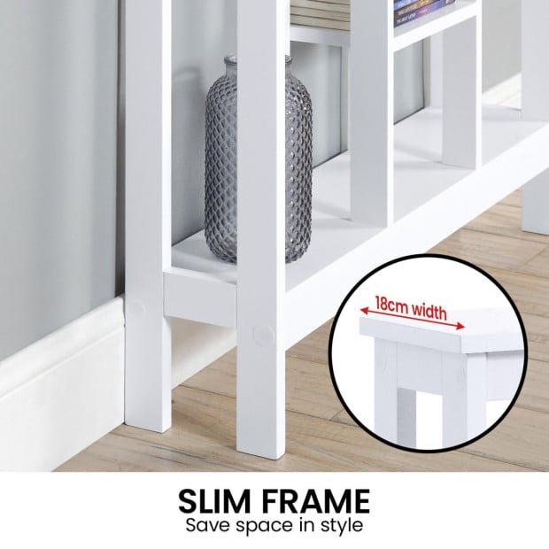 Sarantino Julian Console Table in White Image 7
