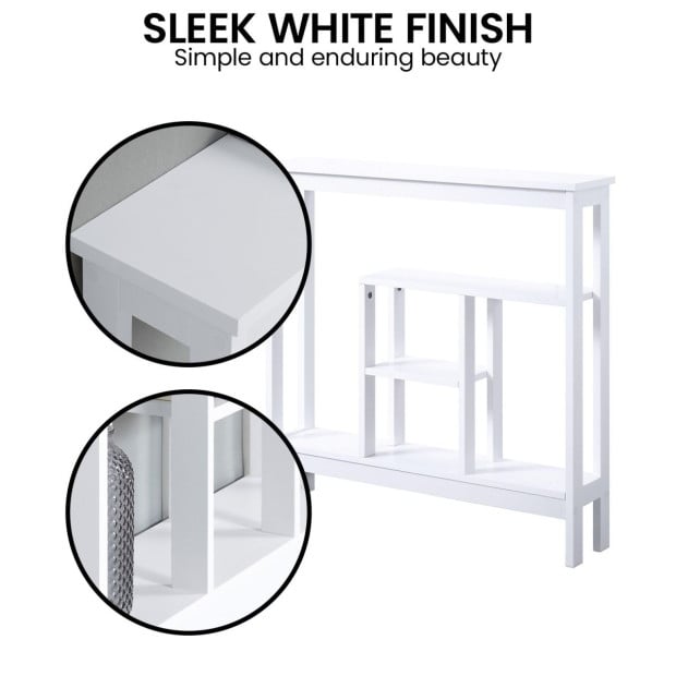 Sarantino Julian Console Table in White Image 8