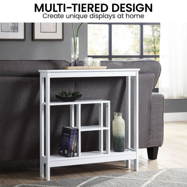 Sarantino Julian Console Table in White Image 9