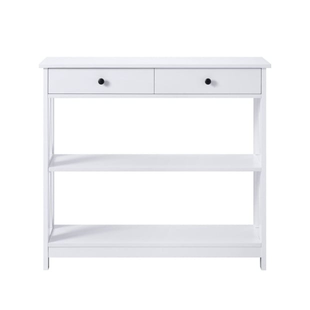 Sarantino Ezra Console Table in White Image 3