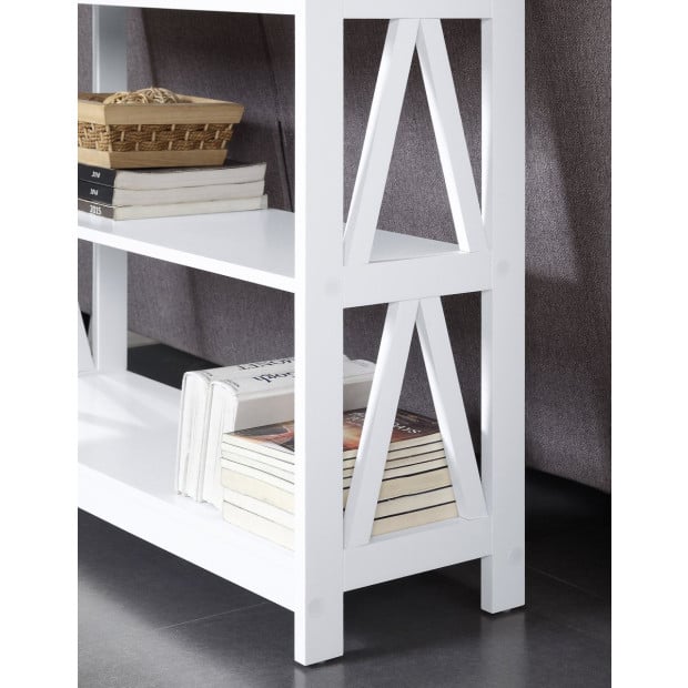 Sarantino Ezra Console Table in White Image 6
