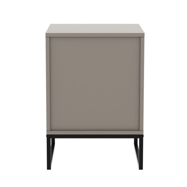 Sarantino Elton Fluted Bedside Table - Grey Image 5
