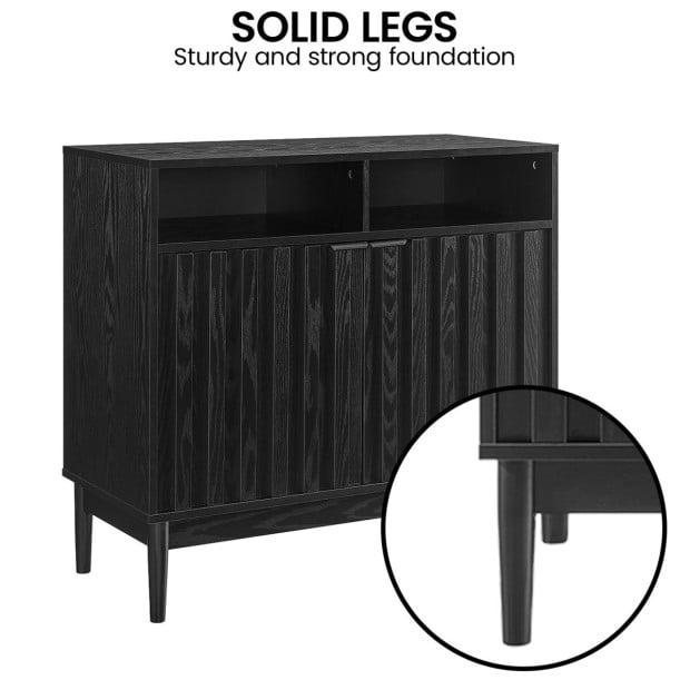 Sarantino Eleni 2-Door Sideboard - Black Image 9